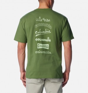 Columbia Burnt Lake™ Graphic Men T Shirts Green | 91854363