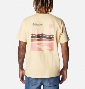 Columbia Explorers Canyon™ Back Graphic Men T Shirts Yellow | 10642327
