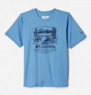 Columbia Fork Stream™ Technical Graphic Boys's T Shirts Blue | 90357743
