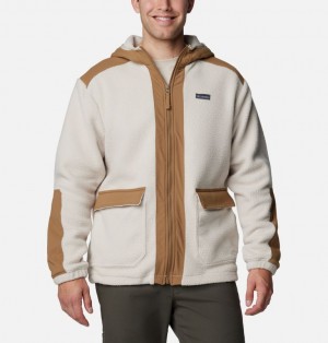Columbia Landroamer™ Hooded Sherpa Men Fleece Jackets White | 95702453