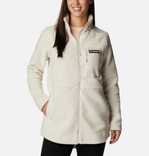 Columbia Lodge™ Sherpa Long Women Fleece Jackets White | 56602764