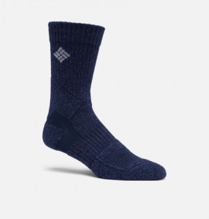 Columbia Merino Hike Crew Men Socks Navy | 90211583