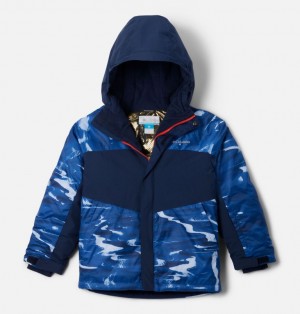 Columbia Mighty Mogul™ III Waterproof Printed Boys's Ski Jackets Blue | 41231068