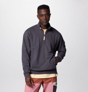 Columbia Painted Peak™ Half Zip Men Fleece Jackets Black | 89014719