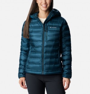 Columbia Pebble Peak™ Down Hooded Women Puffer Jacket Green | 24755929