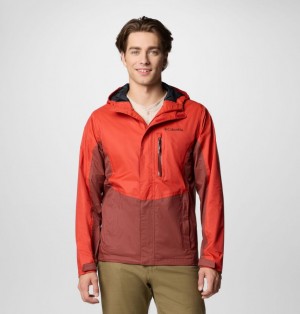 Columbia Pouring Adventure™ III Waterproof Hiking Men Jackets Red | 79704072