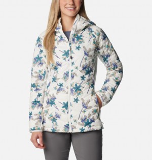 Columbia Powder Lite™ Hybrid Hooded Women Puffer Jacket White | 55621768