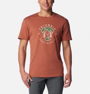 Columbia Rapid Ridge™ Graphic Men T Shirts Coral | 17963911