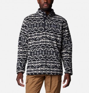Columbia Rugged Ridge™ III Printed Sherpa Half Snap Men Fleece Black | 13169721