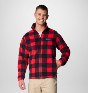 Columbia Steens Mountain™ Printed Men Fleece Jackets Red | 37020549