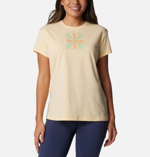 Columbia Sun Trek™ Technical Graphic Women T Shirts Yellow | 86271487
