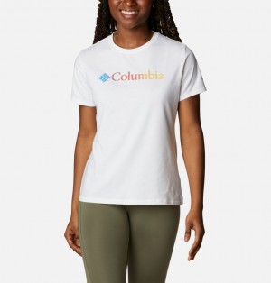 Columbia Sun Trek™ Technical Graphic Women T Shirts White | 97428563