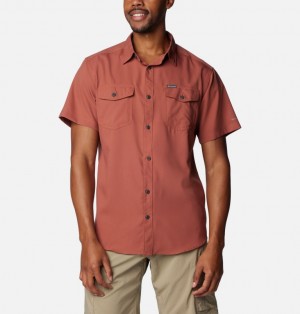 Columbia Utilizer™ II Solid Short Sleeve Men Shirts Coral | 21403228