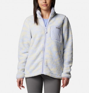 Columbia West Bend™ II Printed Sherpa Women Fleece Jackets White | 79945033